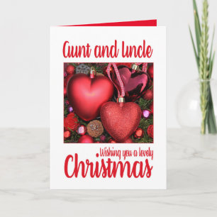Festiva Tarjeta de Navidades de tía y tío Lovely