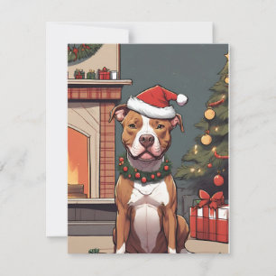Festiva Tarjeta de Navidades de Toros de Pit para amantes 