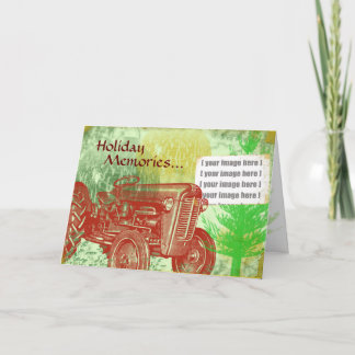 Festiva Tarjeta de Navidades de tractores: agrega tu foto