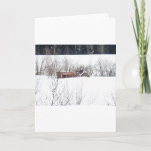 Festiva Tarjeta de Navidades de tractores olvidados Vintag