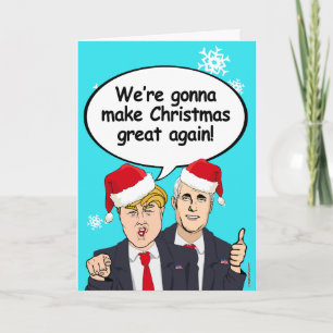 Festiva Tarjeta de Navidades de Trump Pence - Vamos a hace