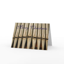 Tarjeta de Navidades de tubos de órganos