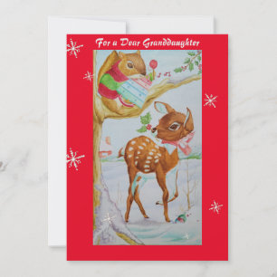Festiva Tarjeta de Navidades de una nieta