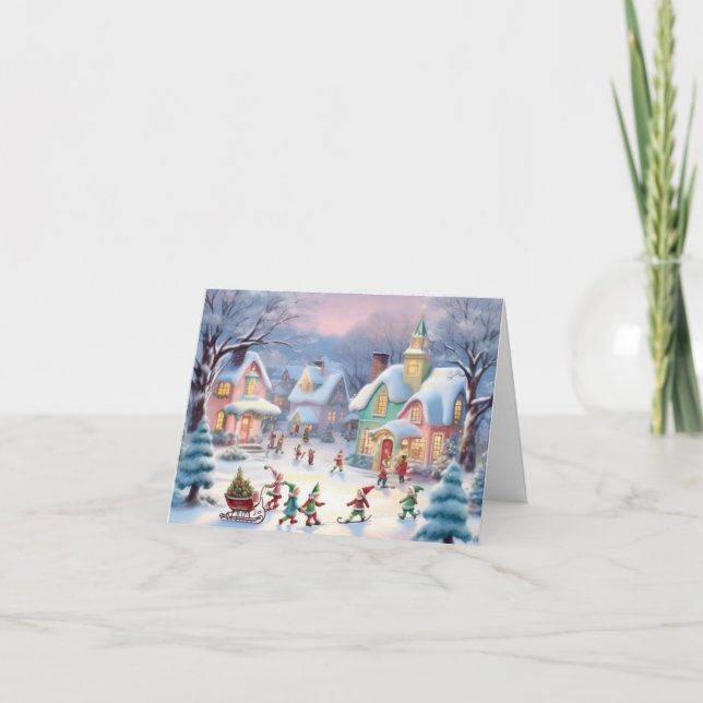 Festiva Tarjeta de Navidades de vacaciones (Anverso)