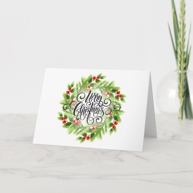 Festiva Tarjeta de Navidades de vacaciones (Anverso)