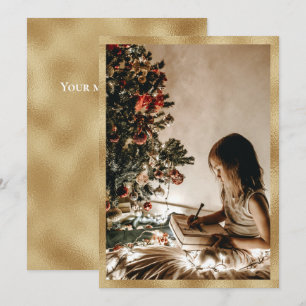 Festiva Tarjeta de Navidades de vacaciones con fotografía 