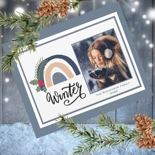 Festiva Tarjeta de Navidades de vacaciones de invierno fot