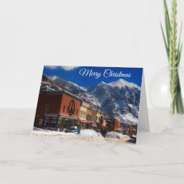 Festiva Tarjeta de Navidades de vacaciones nocturnas de Wi
