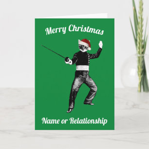 Festiva Tarjeta de Navidades de vallado personalizado pers