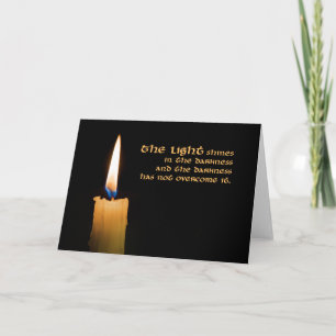 Festiva Tarjeta de Navidades de velas (en blanco dentro)
