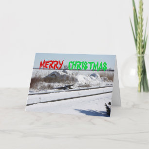 Festiva Tarjeta de Navidades de vías férreas