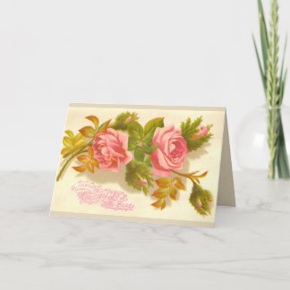 Festiva Tarjeta de Navidades de Victoria para Moss Rosas