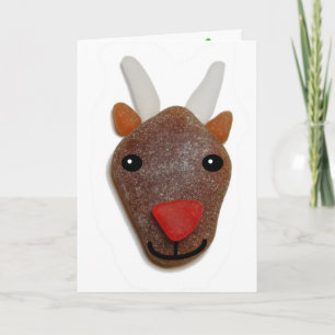 Festiva Tarjeta de Navidades de vidrio marino