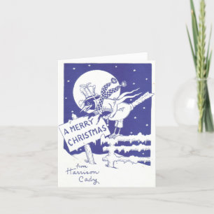Festiva Tarjeta de Navidades de Vintage Harrison Cady