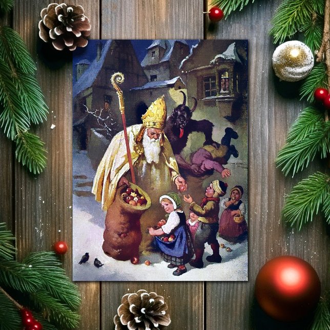 Festiva Tarjeta de Navidades de Vintage Krampus (Subido por el creador)