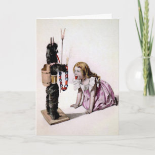 Festiva Tarjeta de Navidades de Vintage Victorian Krampus