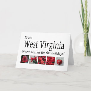 Festiva Tarjeta de Navidades de Virginia Occidental, espec