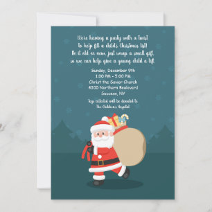Festiva Tarjeta de Navidades de visita de Santa Claus