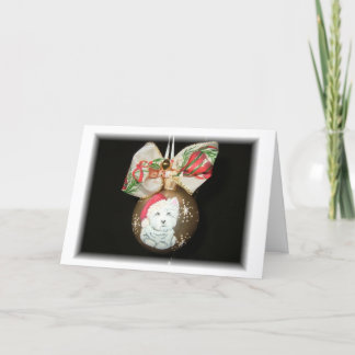 Festiva Tarjeta de Navidades de West Highland Terrier