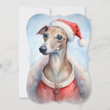 Tarjeta de Navidades de Whippet