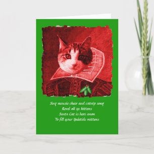 Festiva tarjeta de navidades de william catspeare