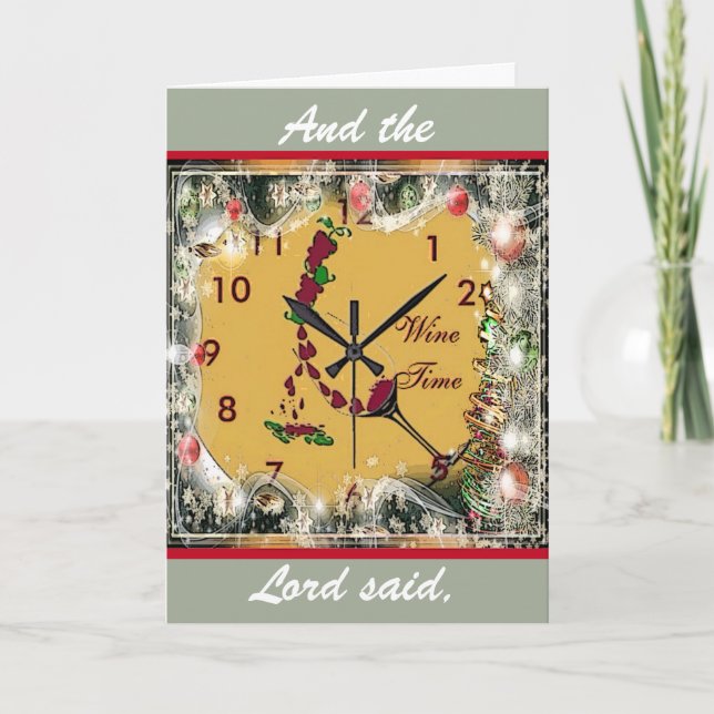 Festiva Tarjeta de Navidades de Wine Lover (Anverso)