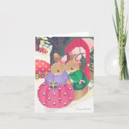 Festiva Tarjeta de Navidades de Woodland