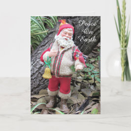 Festiva Tarjeta de Navidades de Woodland Santa