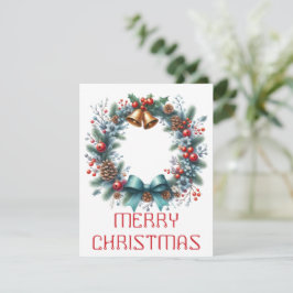 Festiva Tarjeta de Navidades de Wreath