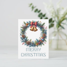 Festiva Tarjeta de Navidades de Wreath