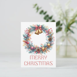 Festiva Tarjeta de Navidades de Wreath
