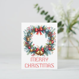 Festiva Tarjeta de Navidades de Wreath
