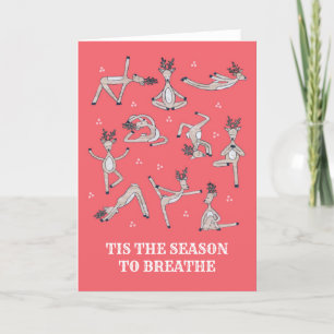 Festiva Tarjeta de Navidades de yoga