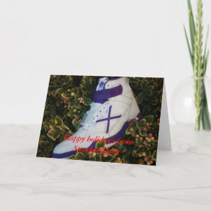 Festiva Tarjeta de navidades de zapatillas