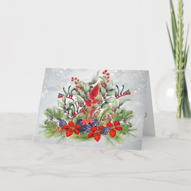 Festiva Tarjeta de Navidades del Acuerdo Tropical de Hawái (Anverso)