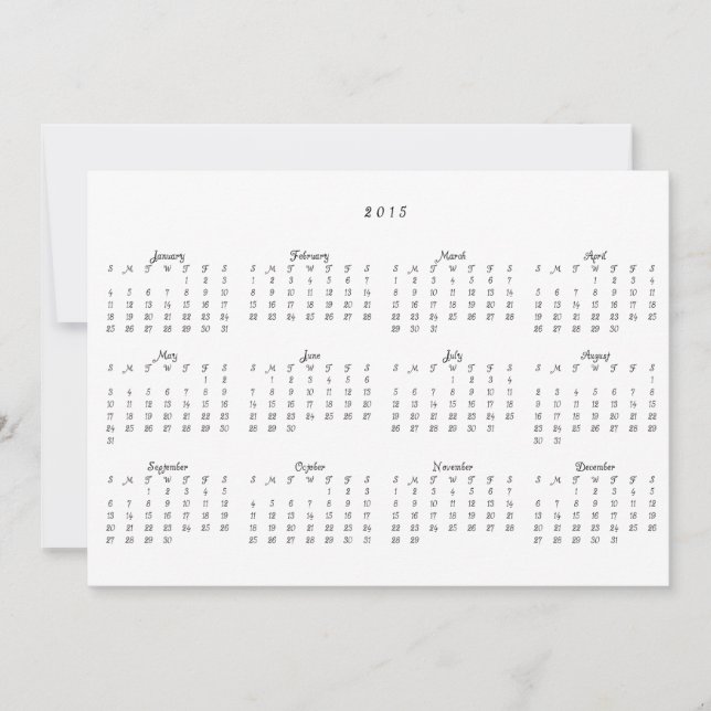 Festiva Tarjeta de Navidades del calendario de vacaciones  (Anverso)