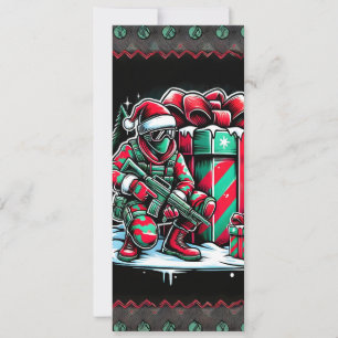 Festiva Tarjeta de Navidades del chico del jugador del Tir