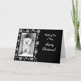 Festiva Tarjeta de Navidades del cubo de oso polar