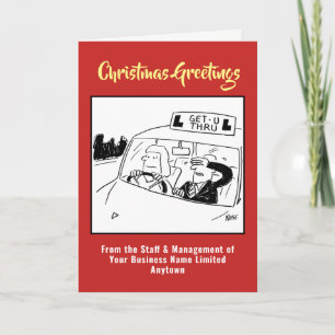Festiva Tarjeta de Navidades del instructor de conducción 