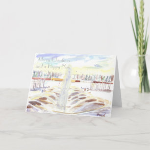Festiva Tarjeta de Navidades del jardín de Alnwick