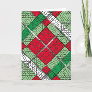 Festiva Tarjeta de Navidades del KNIT ARGYLE