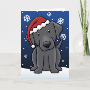 Festiva Tarjeta de Navidades del Laboratorio Negro de Kawa