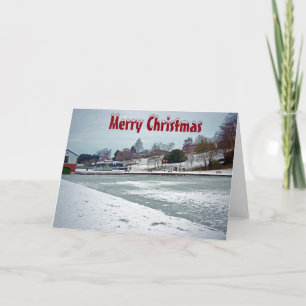 Festiva Tarjeta de Navidades del lago Warminster