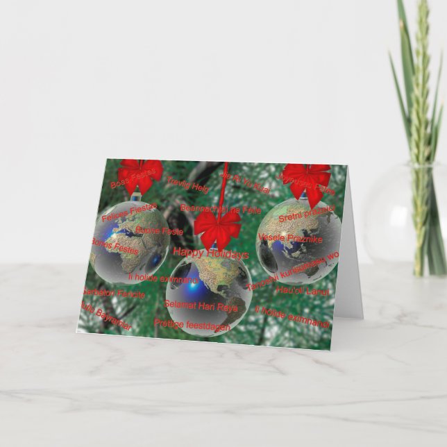 Festiva Tarjeta de Navidades del mundo (Anverso)