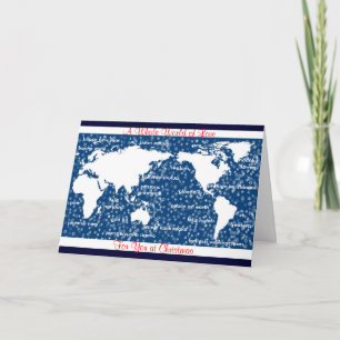 Festiva Tarjeta de Navidades del mundo del amor