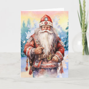 Festiva Tarjeta de Navidades del nativo estadounidense San