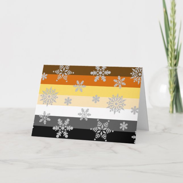 Festiva Tarjeta de Navidades del Orgullo Gay simple y eleg (Anverso)