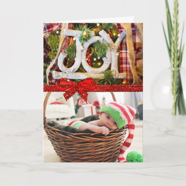 Festiva Tarjeta de Navidades del país feliz con su propia  (Anverso)