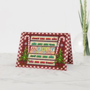 Festiva Tarjeta de Navidades del Personalizado del Bloque 