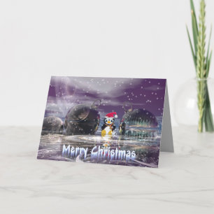 Festiva Tarjeta de Navidades del pingüino